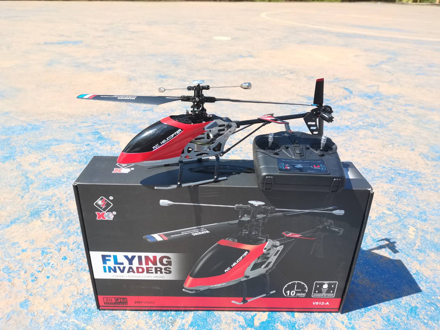 WLtoys V912S 2.4.G 4CH 6-Aixs RC เฮลิคอปเตอร์ ชุดพร้อมเล่น