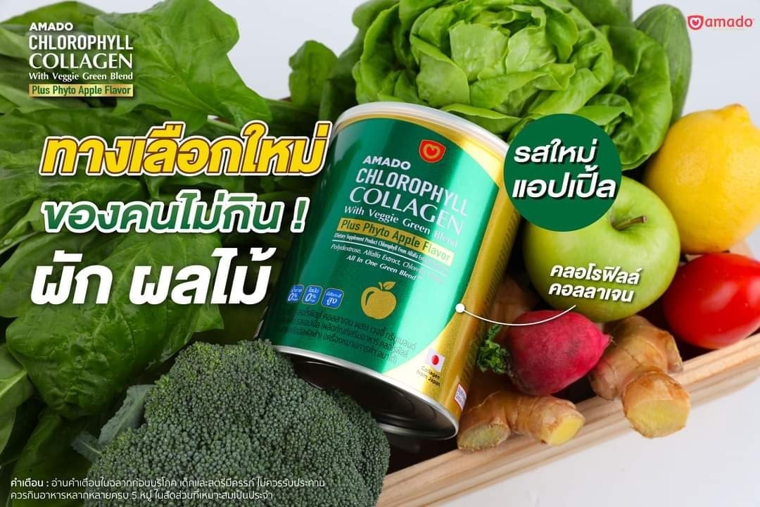Amado Chlorophyll Collagen อมาโด้ คลอโรฟิลล์ คอลลาเจน ราคาพิเศษ