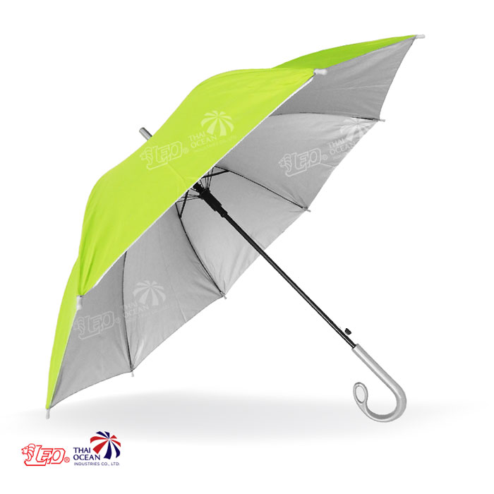 Leo ร่มยาว เปิดออโต้ ขนาด 21 นิ้ว ผ้าเคลือบยูวีกันแดด (ขายส่ง) 12 คันต่อกล่อง