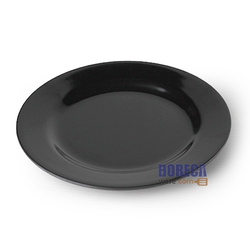Shallow round plate, 6.5 cm, black, SB brand