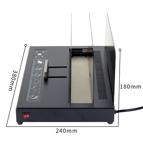 เครื่องเข้าเล่มสันกาวไฟฟ้าอัตโนมัติยี่ห้อDELI รุ่น14671 เข้าเล่มกระดาษA4 หนา40mm 400 แผ่น