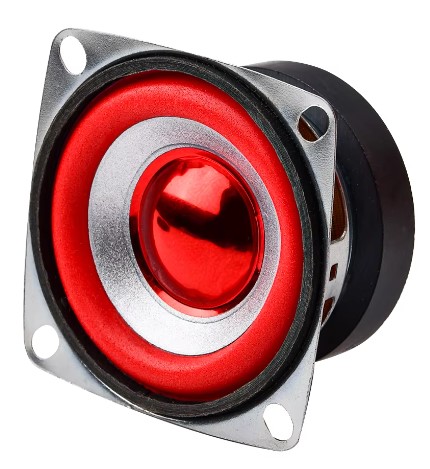ลำโพง 4 Ohm 5W ขนาด 2 นิ้ว (52 mm.) speaker 5 watt สีแดง