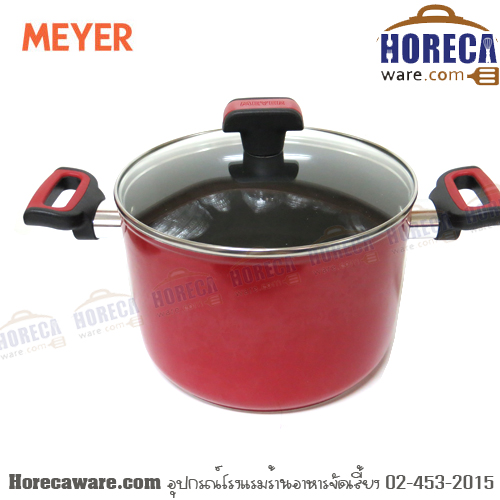 [Forge Red] Pot 2 ears 20 cm. Coated glass cover IH Meyer [my-22020-t]
