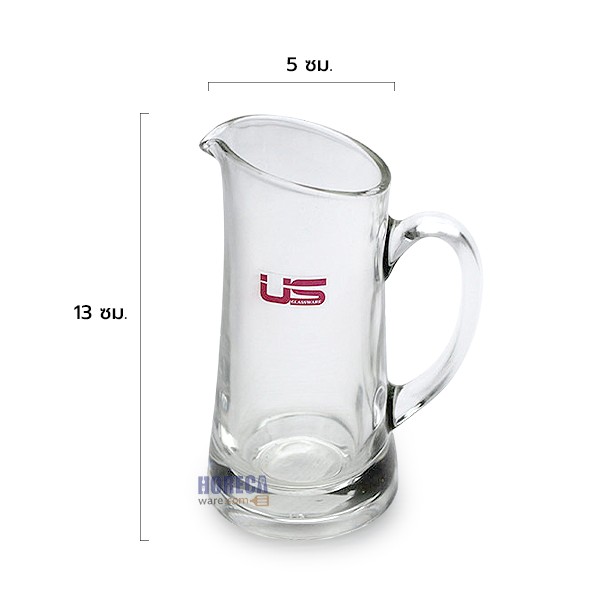 เหยือกแก้วน้ำใส ลายเรียบ 170มล. ยูเอส