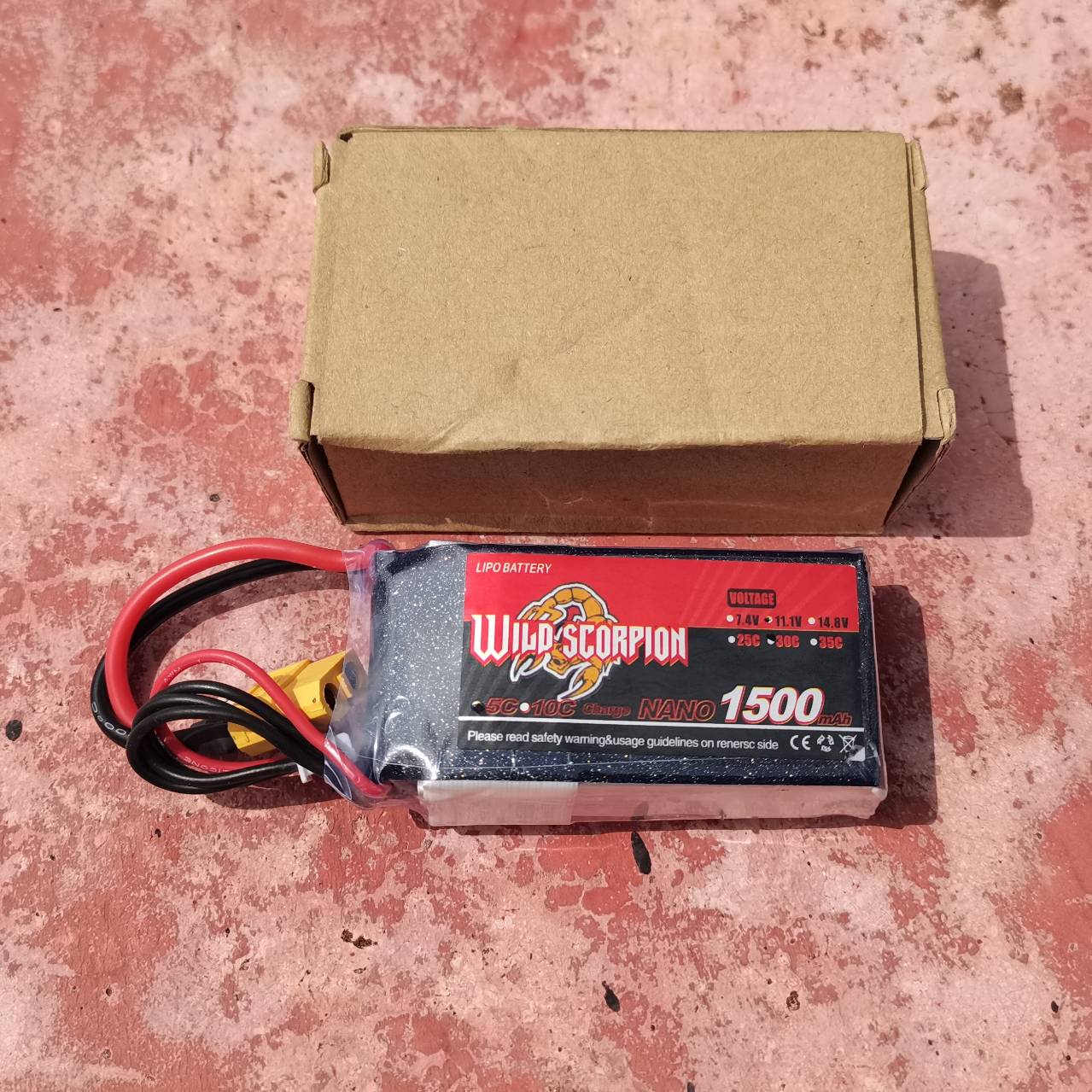 แบตเตอรรี่ Wild scorpion 11.1V 1500MAH 30C 3S LiPo Battery TX60