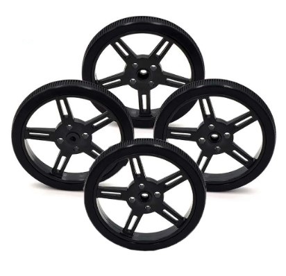 ล้อรถ ขอบยาง 5908-25T สำหรับ servo MG995 / MG996 silicone tire compatible robot smart car 360 degrees