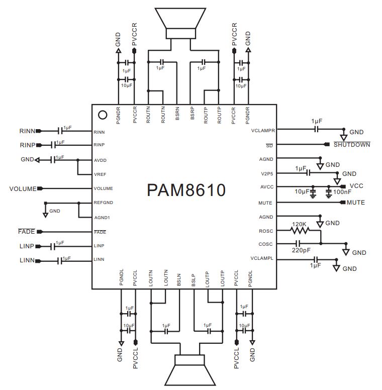 PAM8610 โมดูลขยายเสียง 10วัตต์ คลาสดี สเตอริโอ digital power amplifier board module 2x10W dual-channel stereo class D high power power amplifier board