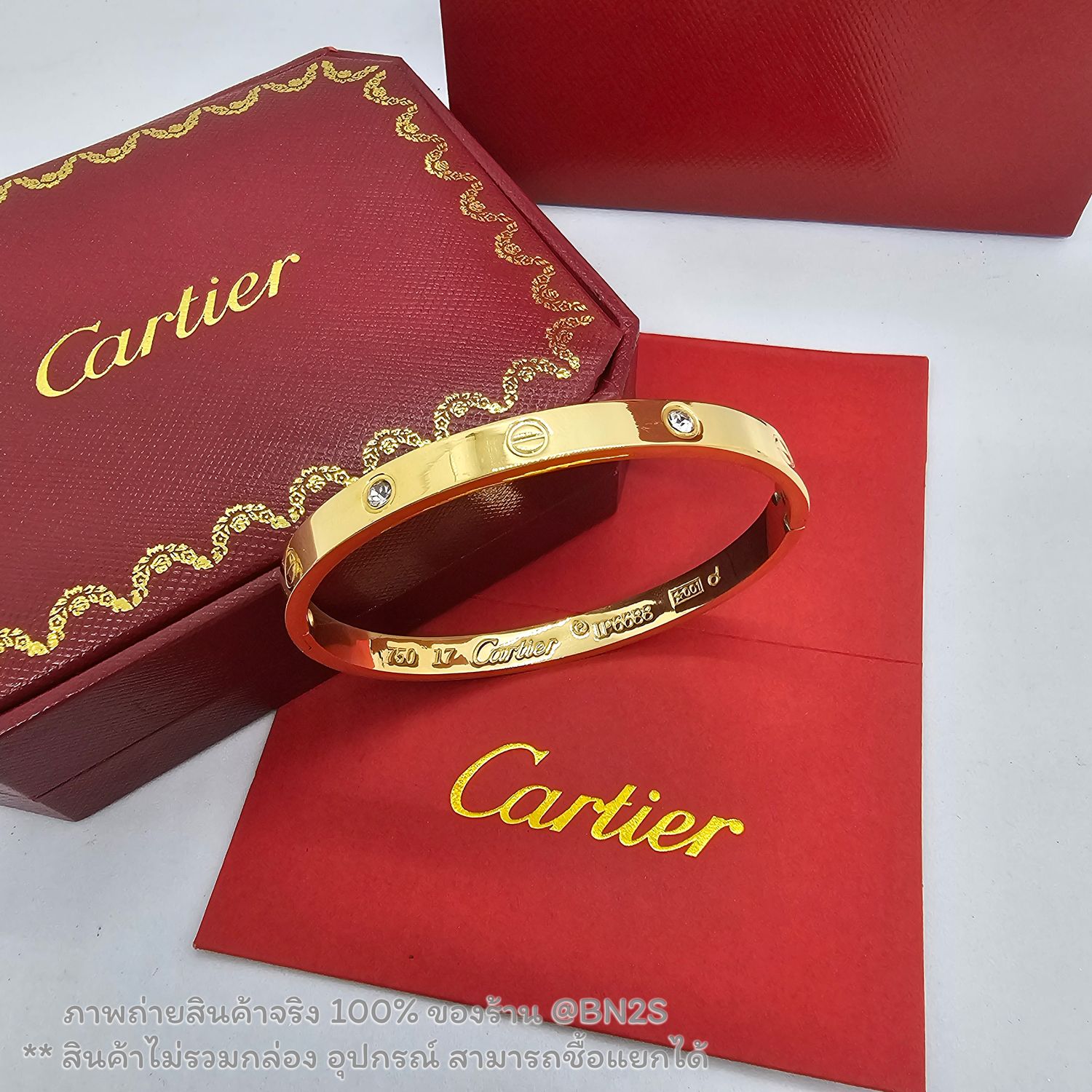 สีทอง | กำไลคาเทีย CARTIER LOVE BRACELET WITH DIAMONDS ขนาด 4/6 มม. สีเงิน ทอง พิงค์โกลด์ กำไลสลับเพชร รุ่น เลิฟ งานสวย ปั๊มด้า
