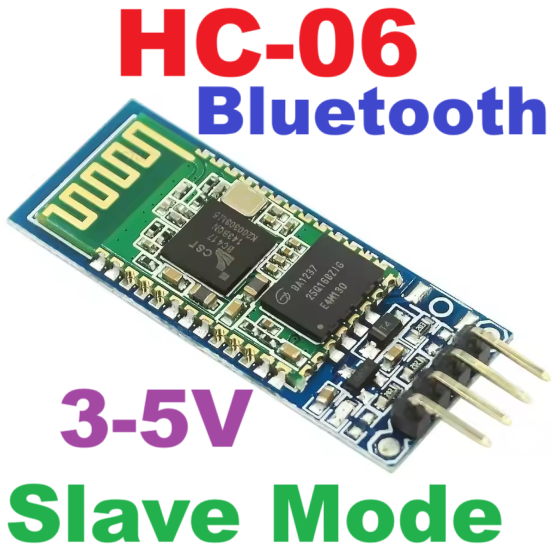 โมดูลสื่อสารบลูทูธ HC-06 Slave mode 4Pin Anti-Reverse Bluetooth Pass-Through Serial Wireless Module for Arduino