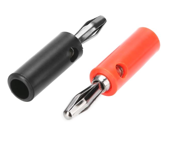 ปลั๊กกล้วย ตัวผู้ 4mm สีแดง Banana plug head 4mm. บานานาปลั๊ก Red color Banana Jack panel Terminal audio accessories