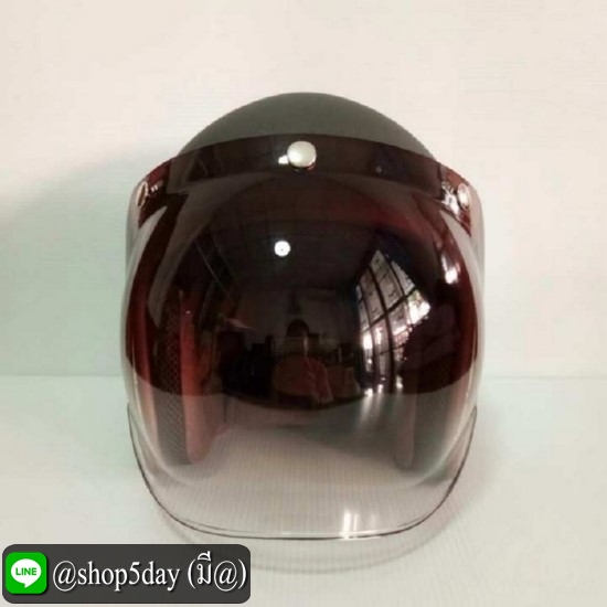 AVEX หมวกกันน็อควินเทจคลาสสิค ราคาถูก รุ่นLB สีเทาด้าน คิ้วน้ำตาล ผ้าน้ำตาล พร้อมชิวBUBBLE สีทูโทน