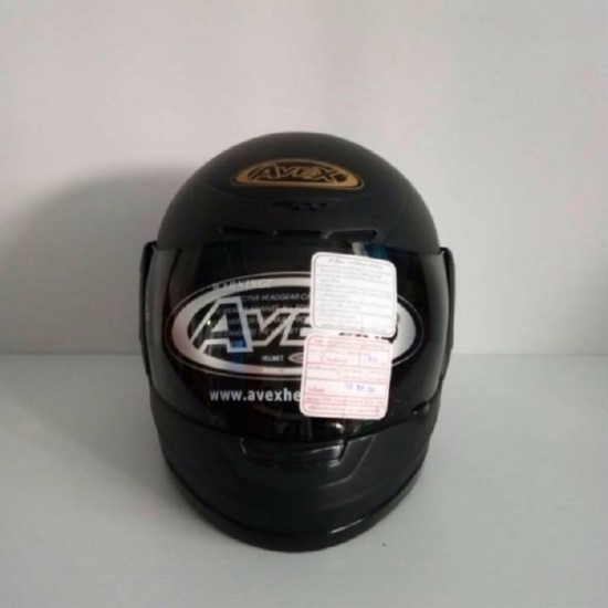 AVEX หมวกกันน็อคเต็มใบ ราคาถูก รุ่นXR ล้วน สีดำด้าน แว่นดำ