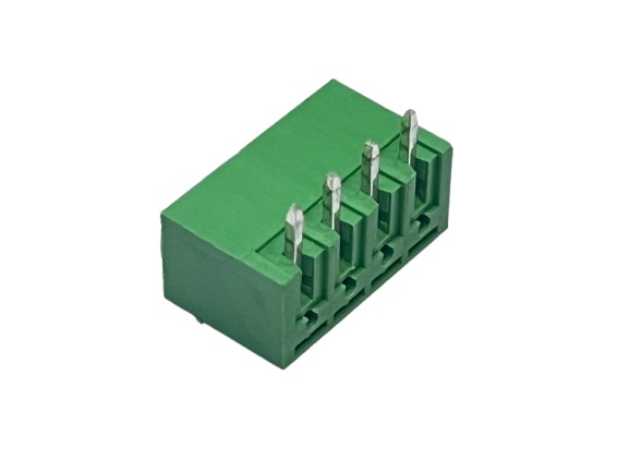 15EDG 3.5-4P Plug-in Terminal Block 4 pin Sealed curved pin socket Male 300V 8A Pitch 3.5mm Wire Range 26-16AWG ตัวผู้ ขางอ