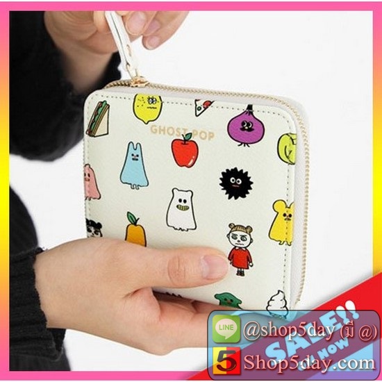 กระเป๋าสตางค์ แฟชั่น Ghost Pop ใบสั้น