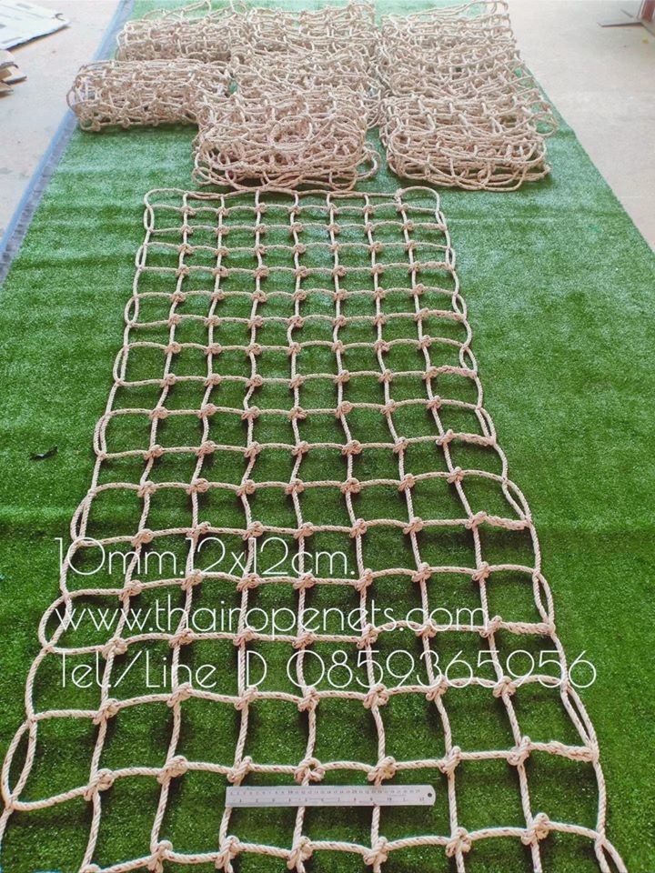 ตาข่ายเชือกใยยักษ์ ขนาด 10 mm. ช่องตา 12 x 12 cm. (ผลิตได้ทุกขนาด)