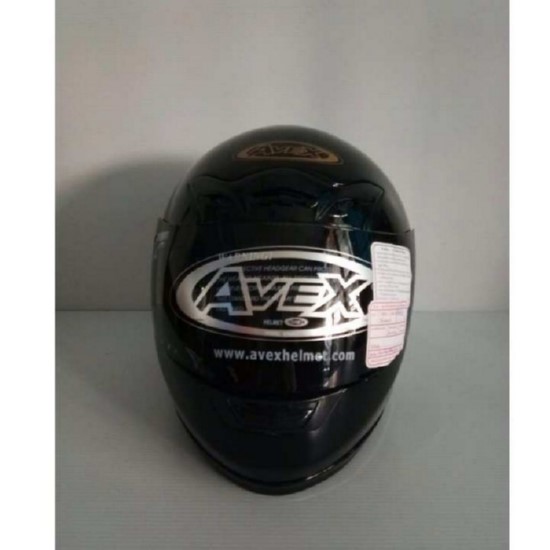 AVEX หมวกกันน็อคเต็มใบ ราคาถูก รุ่น DX ล้วน สีดำเงา แว่นดำ