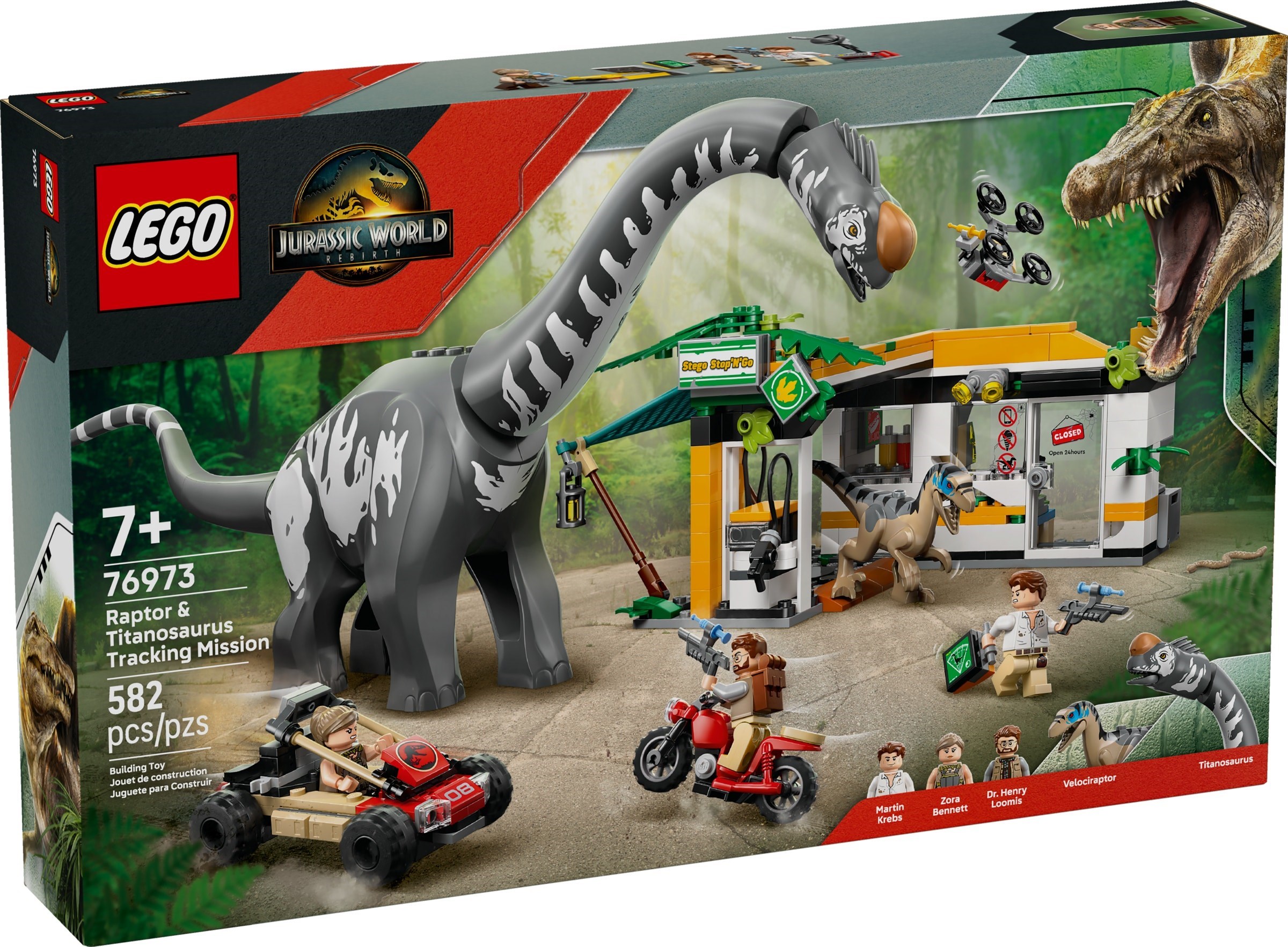 LEGO Jurassic World เลโก้ 76973 Raptor & Titanosaurus Tracking Mission