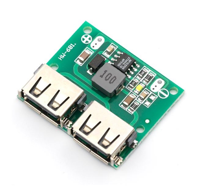Dual USB output 9V/12V/24V to 5V 3A DC-DC car charging buck regulator charging module
