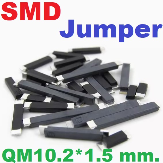 SMD jumper QM10.2*1.5 mm. Black color TXQM patch high current PCB jumper circuit board