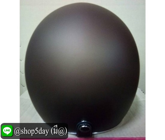 หมวกกันน็อคคลาสสิค วินเทจ สีน้ำตาลเข้มด้าน ขอบโคเมี่ยม