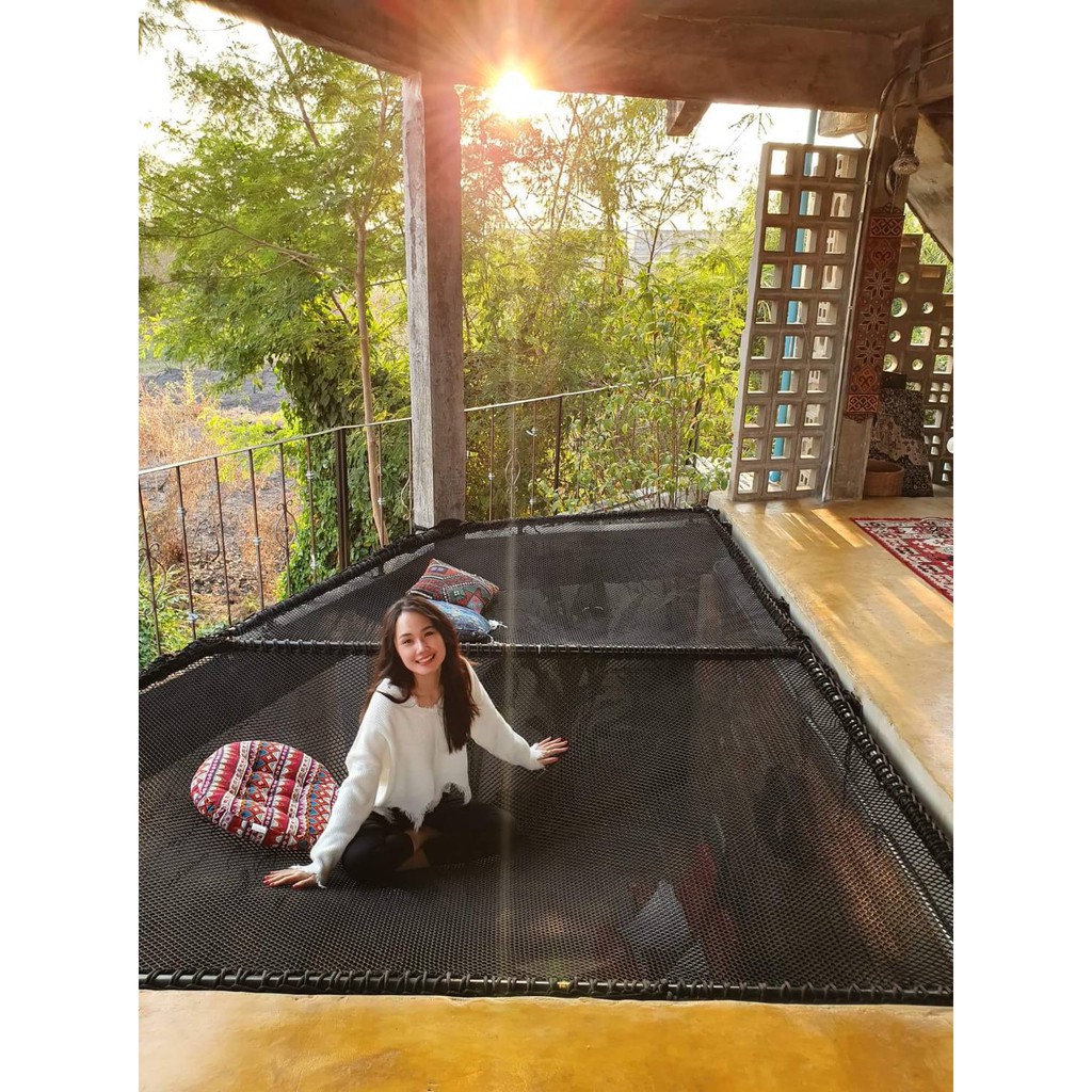 ตาข่ายนั่งเล่น ตาข่ายคาเฟ่ 🌟รุ่นหนา 2 ชั้น 🌟มีหลายขนาดให้เลือก + เชือกมัดติดตั้ง🌟