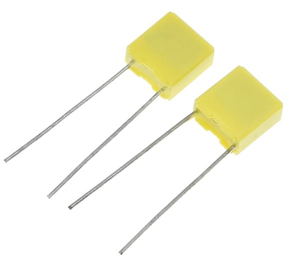 104J100 0.1μF (100nF) 100V Pitch 5mm Metallized Polyester Film Capacitor