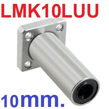 LMK10LUU 10mm flange linear bearing 10x19x55 mm seat square flange LMK linear motion bearing linear extension motion slider
