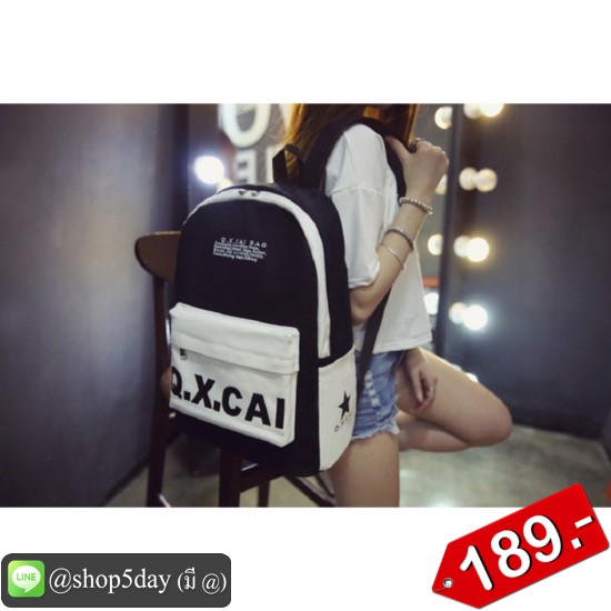 กระเป๋าเป้ Q.X.CAI กระเป๋าสะพายหลัง