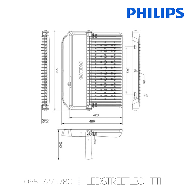 LED สปอร์ตไลท์ 200w (Coolwhite) PHILIPS-BVP282