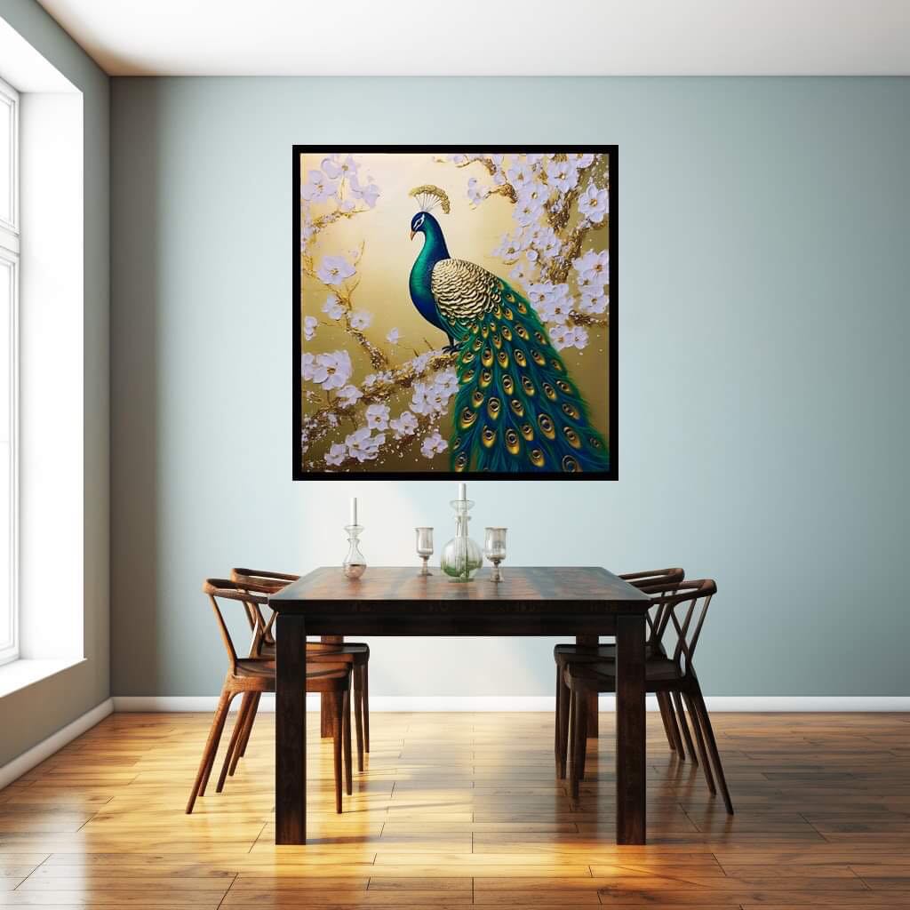 ศิลปะภาพพิมพ์นกยุง Peacock_01