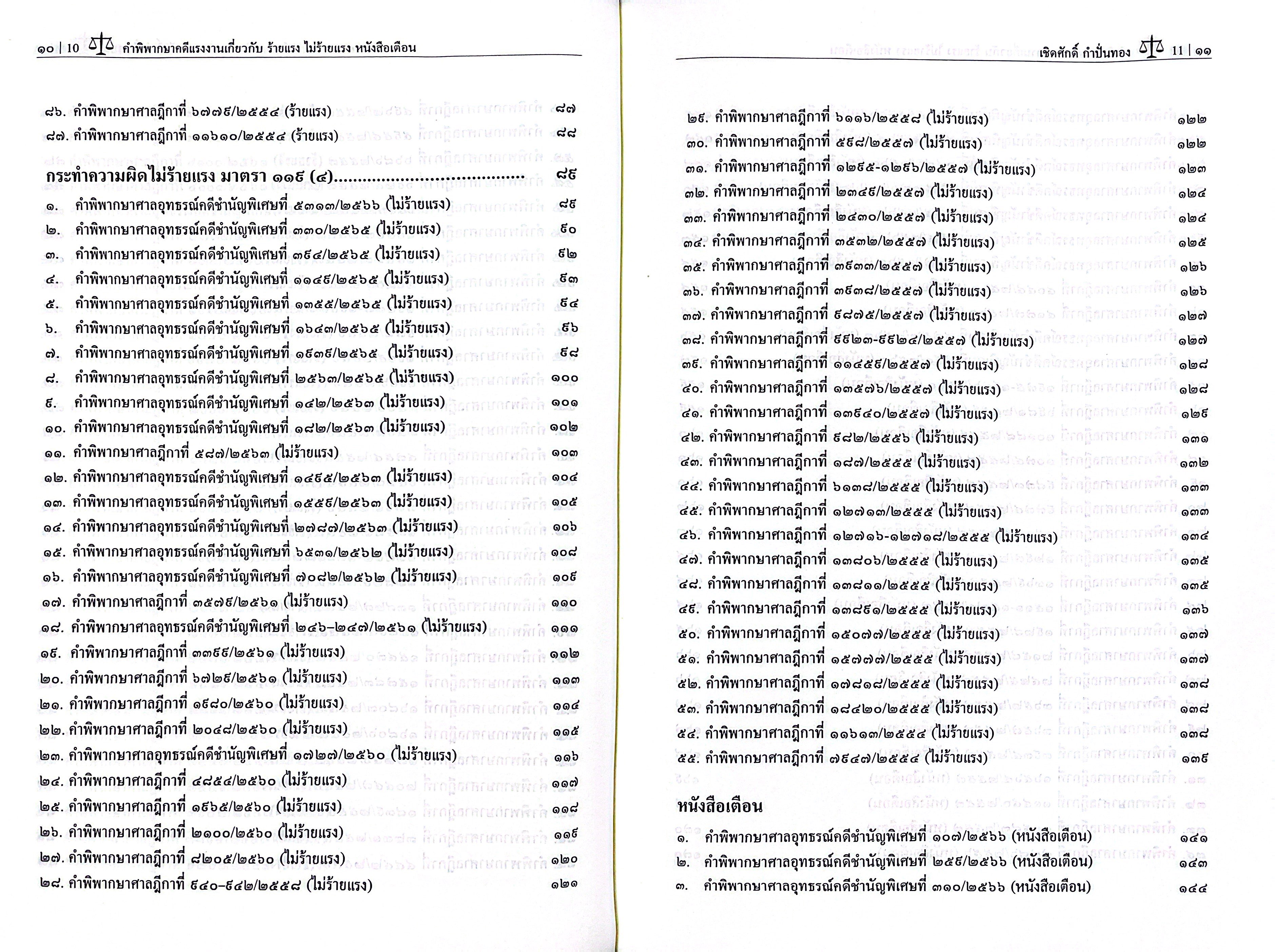 คำพิพากษาคดีแรงงานเกี่ยวกับ ร้ายแรง ไม่ร้ายแรง หนังสือเตือน โดย : เชิดศักดิ์ กำปั่นทอง