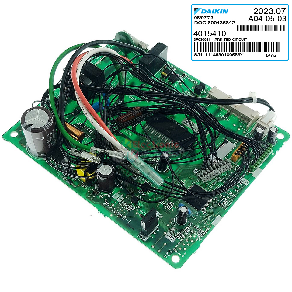 แผงบอร์ดแอร์คอยเย็นDAIKIN-ไดกิ้น รุ่น ATKC12RV2S/FTKC12PV2S -อะไหล่ใหม่แท้บริษัท #อะไหล่แอร์DAIKIN