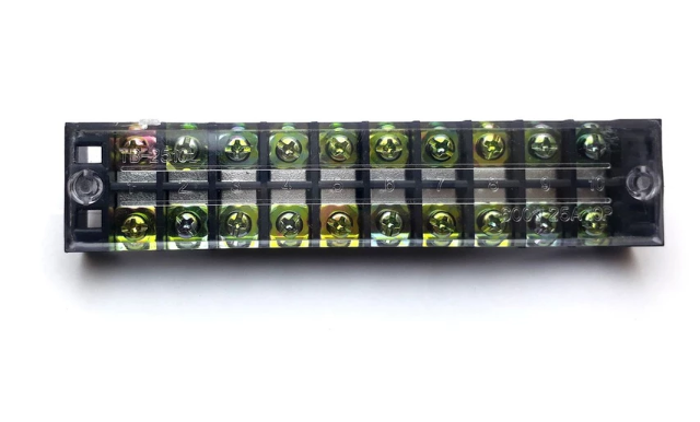 TB-2510 Terminal Block 600V 25A Copper Wire Busbars เทอร์มินอลบล็อก โลหะทองแดง