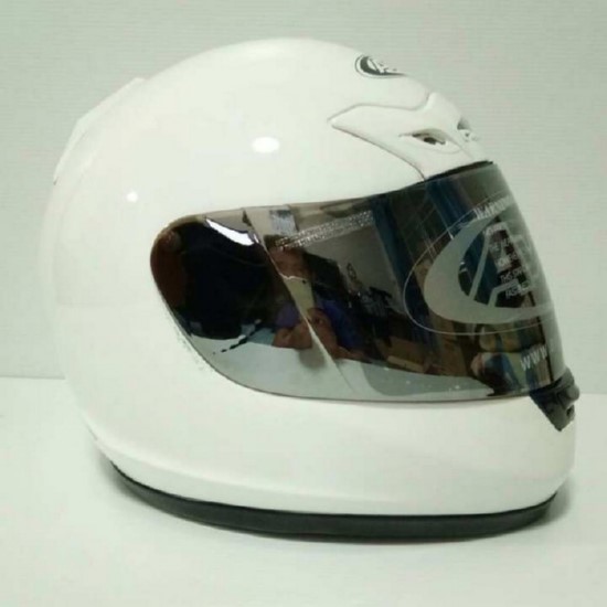 AVEX หมวกกันน็อคเต็มใบ ราคาถูก รุ่นDX ล้วน สีขาว แว่นปรอท