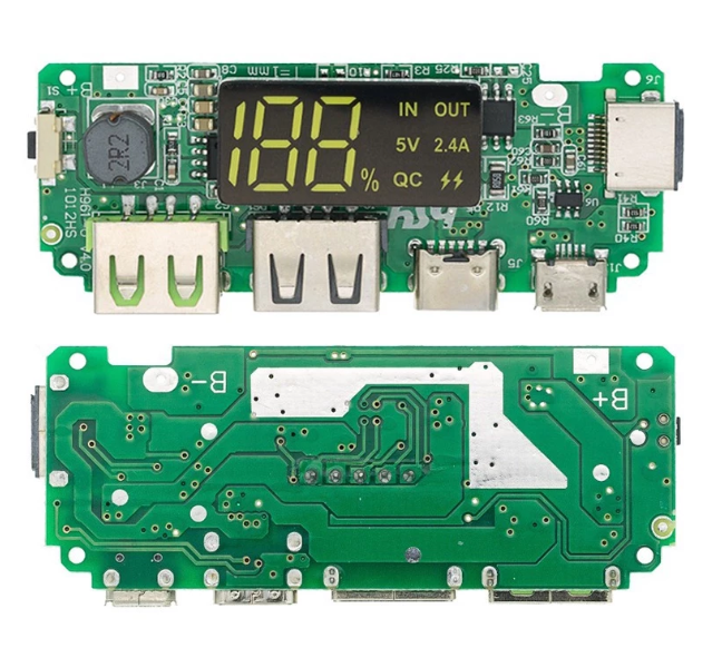 18650 5V 2.4A Lithium Battery Digital Display Charging Module with Dual USB Display Booster Module