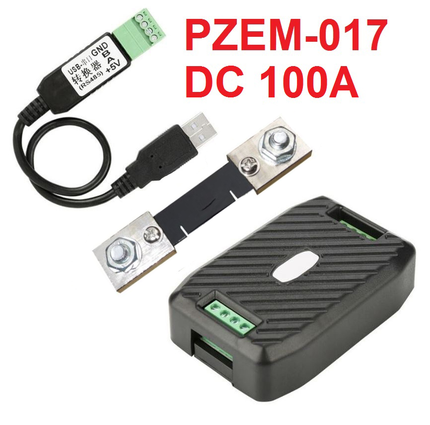 PZEM-017 Energy Meter PEACEFAIR DC Voltage Current Power Energy Consumption Meter + RS485 + Shunt 100A