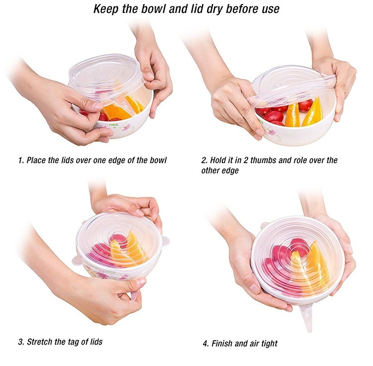 ฝาปิดถนอมอาหาร set 6 ชิ้น