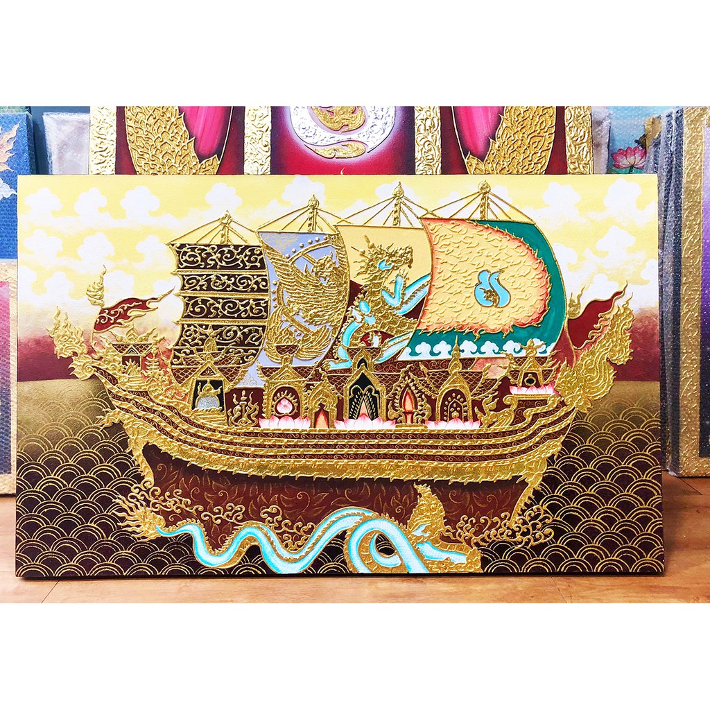 ภาพวาดเรือสำเภา รูปภาพติดผนัง รูปติดห้องรับแขก รูปภาพหัวเตียง รูปภาพเสริมมงคล กรอบรูปติดผนัง ภาพติดผนังห้อง E0020