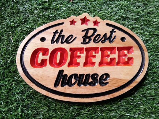 ป้ายไม้ Coffee