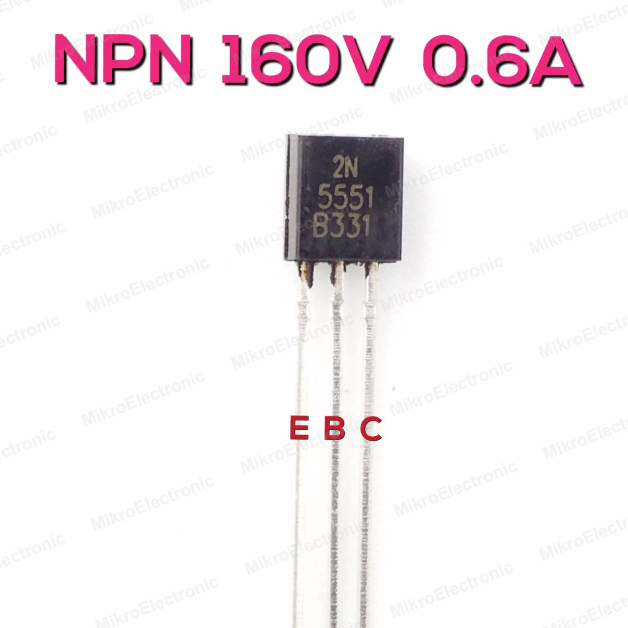 2N5551 160V 0.6A ทรานซิสเตอร์ NPN General Purpose High Voltage Amplifier