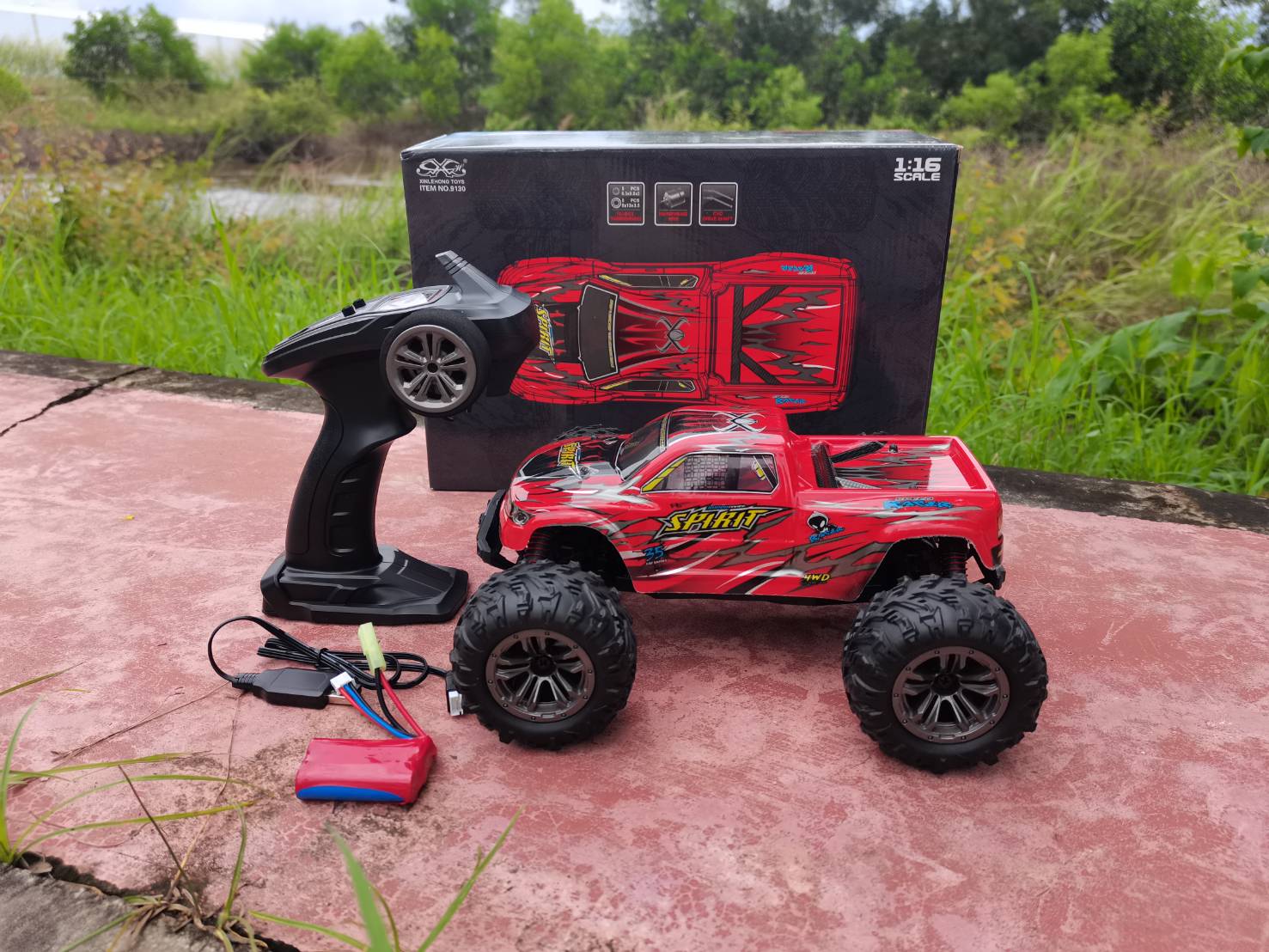 รถบังคับวิทยุ Xinlehong RC 9130 2.4.GHZ 1/16 4WD ความเร็ว.36 กม./ชม. ระบบไฟฟ้า RTR ความเร็วสูงชุดพร้อมเล่น