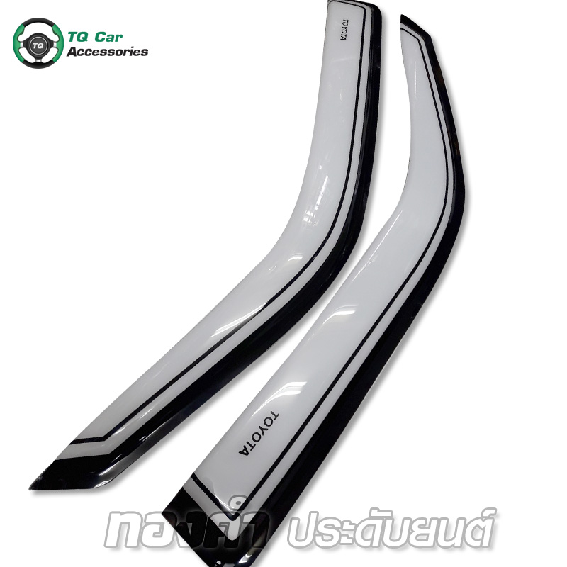 กันสาดรถตู้ TOYOTA สีขาว