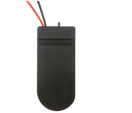 รางถ่านกระดุม 2ก้อน 6V มีสวิตช์เปิด/ปิด Button battery holder CR2032 LIR2032 two section 2 section 6V with line with cover with switch battery box