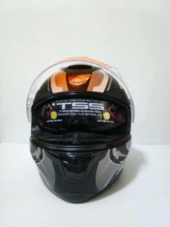 Rider หมวกกันน็อค รุ่น Hurricane แว่น 2 ชั้น นวมถายในถอดซักได้