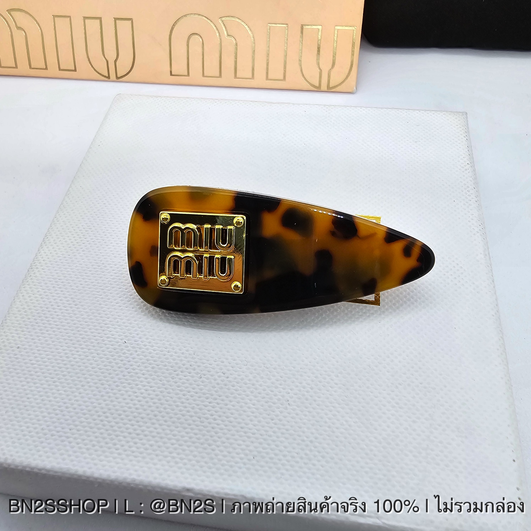 กิ๊บเหลี่ยม | MIU MIU Plexiglas Headband and hair clip สี Tortoiseshell/Gold รวมรุ่น ที่คาดผม กิ๊บติดผม มิว มิว สีน้ำตาลลายกะ ติดโลโก้