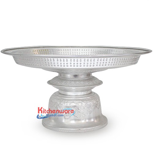 Thai style Khanto tray, silver, 46 cm, seal