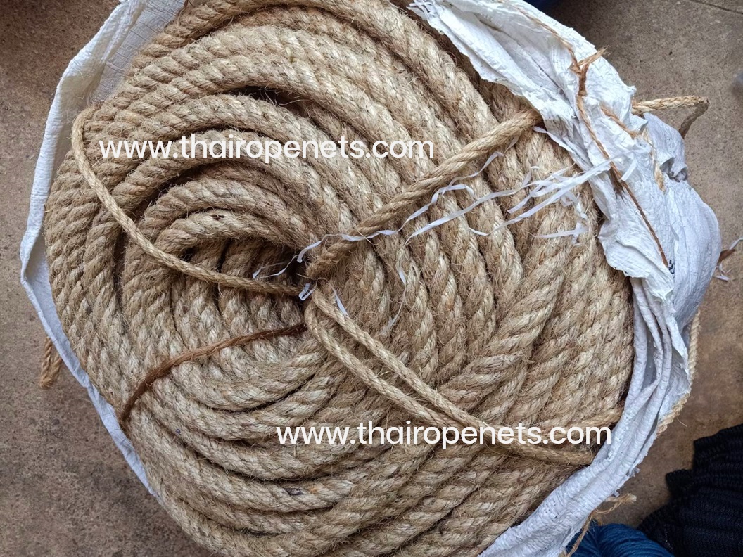 เชือกมะนิลา ขนาด 20 mm. เชือกปอป่านจากเส้นใยธรรมชาติ ยกม้วน-แบ่งขาย พร้อมส่ง