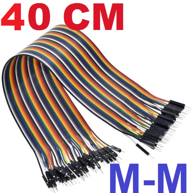 สายจั๊ม ผู้-ผู้ 40 cm Jumper Wire M-M (Male to Male) สายแพ 40cm จำนวน 40 เส้น Cable Dupont
