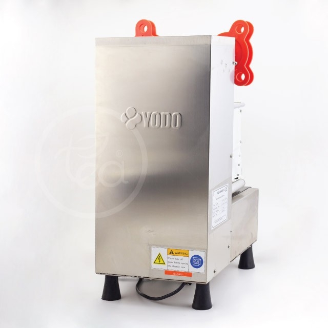 เครื่องซีลฝา ชาชมไข่มุก แก้วพลาสติก แก้วกาแฟ pp ปาก95 อัตโนมัติ YODO-2590D2 Fully Auto 500W