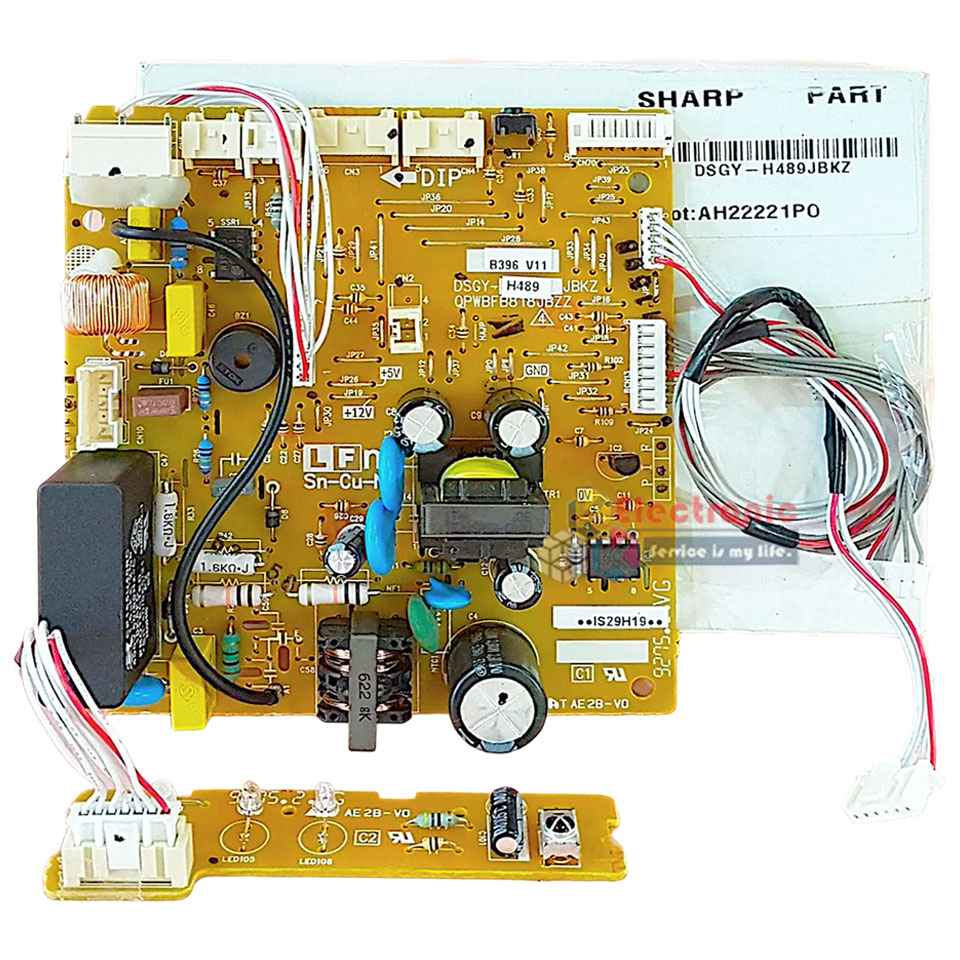 แผงบอร์ดควบคุมแอร์คอยเย็นSHARP-ชาร์ป รุ่น AH-XP13WHB-อะไหล่ใหม่แท้บริษัท